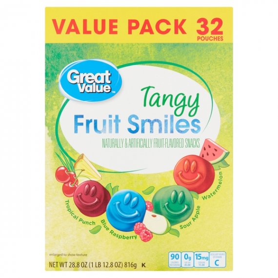 Great Value Tangy Fruit Smiles, 28.8 Oz., 3 image