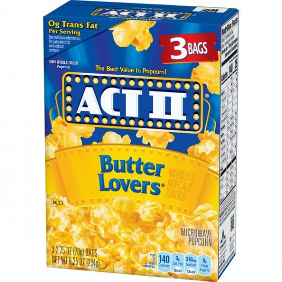 ACT II Butter Lovers Microwave Popcorn, 2.75 Oz., 3 Bag, 3 image