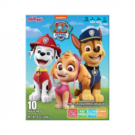 Kellogg's Paw Patrol Assorted Fruit Flavored Snacks Pouches, 8 Oz. 10 Count, 2 image
