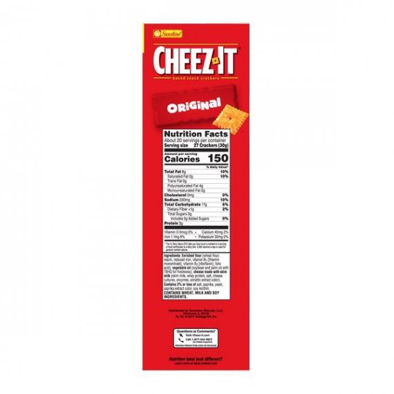 Cheez-It Baked Original Cheese Crackers Family Size, 21 Oz., 11 image