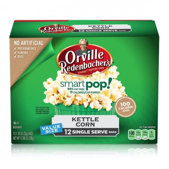 Orville Redenbacher's SmartPop! Kettle Corn Popcorn, 1.16 Oz., 12 Count