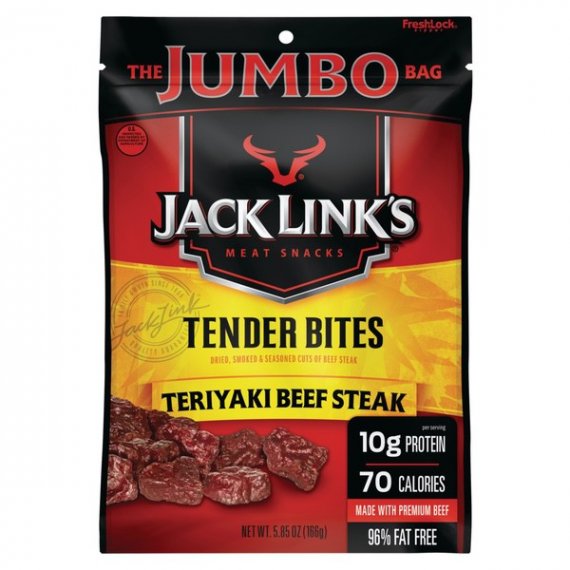 Jack Link's Tender Bites Teriyaki Beef Steak Jumbo Bag, 5.85 Oz.