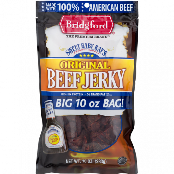 Bridgford Sweet Baby Ray's Beef Jerky, Original, 10 Oz., 4 image