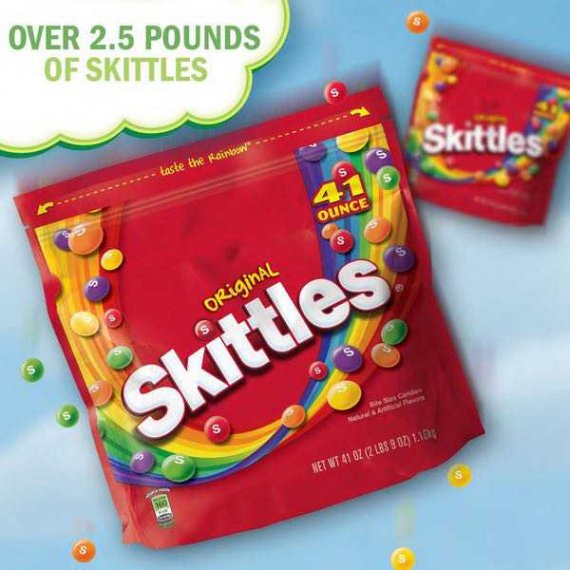 Skittles, Original Fruity Candy, Party Size Bag, 41 Oz., 4 image