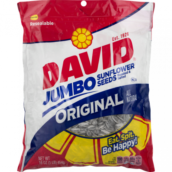 David All-Natural Original Roasted & Salted Jumbo Sunflower Seeds, 16 Oz, 4 image