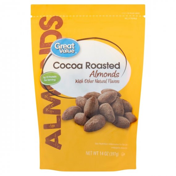 Great Value Cocoa Roasted Almonds, 14 Oz, 6 image