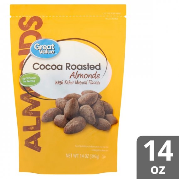 Great Value Cocoa Roasted Almonds, 14 Oz, 8 image