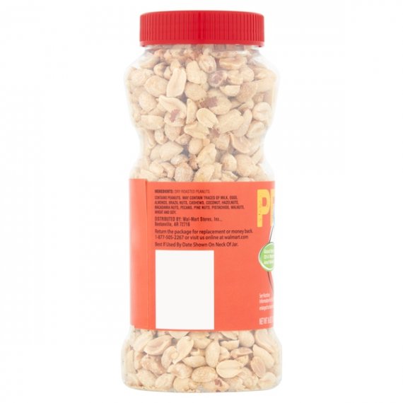 Great Value Dry Roasted & Unsalted Peanuts, 16 Oz., 5 image