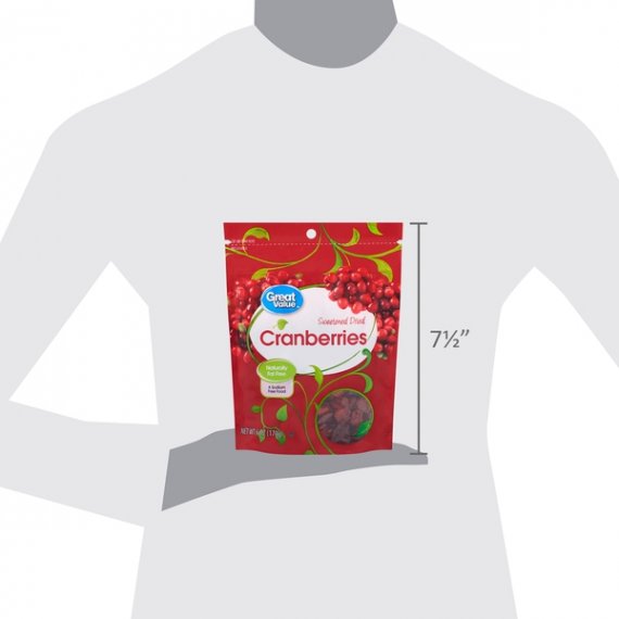 Great Value Sweetened Dried Cranberries, 6 oz, 7 image