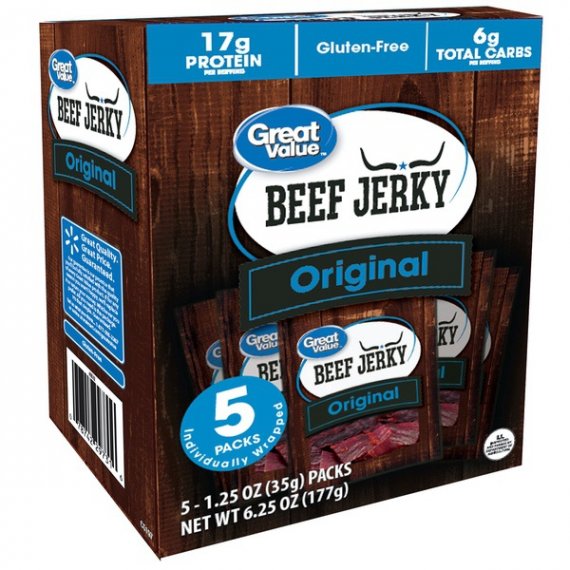 Great Value Original Beef Jerky, 1.25 Oz., 5 Count