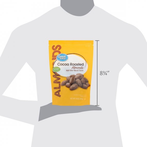 Great Value Cocoa Roasted Almonds, 14 Oz, 5 image