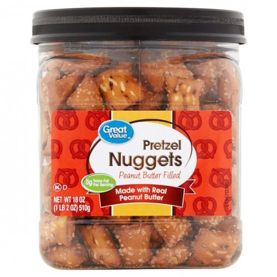 Great Value Peanut Butter Filled Pretzel Nuggets, 18 Oz.