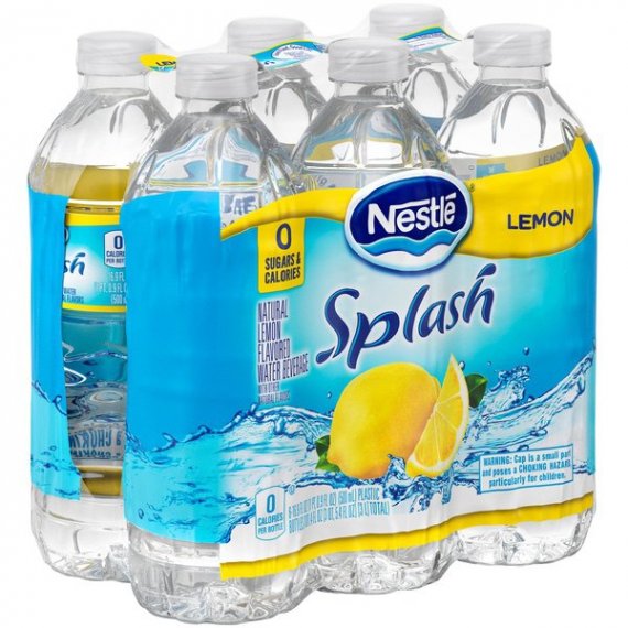 Nestle Splash Lemon Flavored Water, 16.9 Fl. Oz., 6 Count