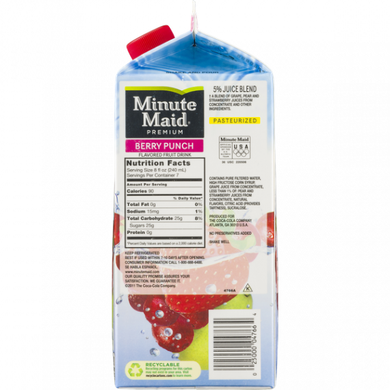 Minute Maid, Premium Berry Punch, 59 Fl. Oz., 5 image
