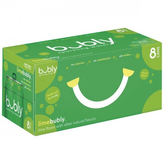bubly Lime Sparkling Water, 12 oz Cans, 8 Count, 2 image