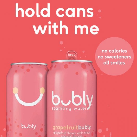 bubly Grape Fruit Sparkling Water, 12 oz Cans, 8 Count, 5 image