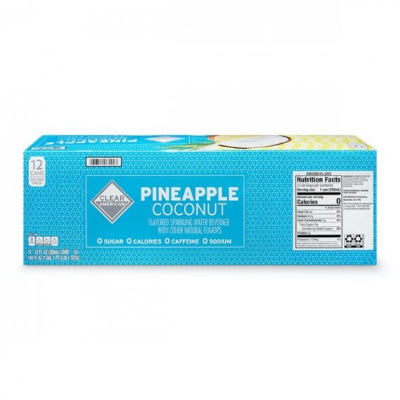 Clear American Sparkling Water, Pineapple Coconut, 12 fl oz, 12 Count, 8 image