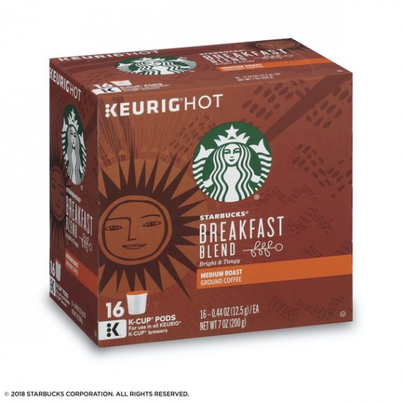 Starbucks Breakfast Blend Medium Roast Single Cup Coffee for Keurig Brewers, 1 Box of 16 (16 Total K-Cup Pods), 4 image