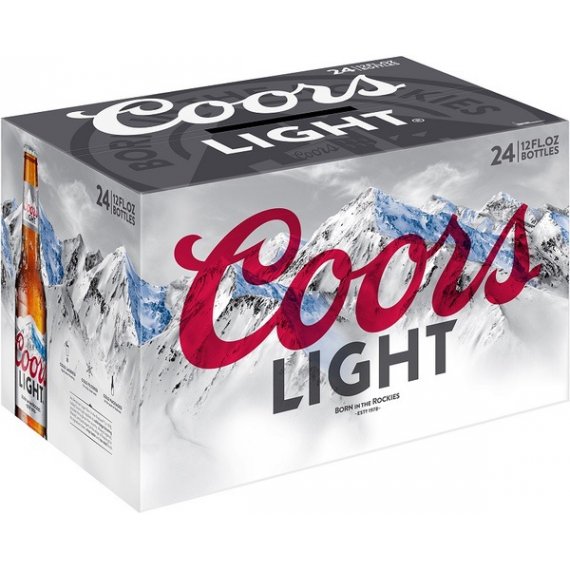 Coors Light Lager Beer, 24 Pack, 12 fl. oz. Bottles, 4.2% ABV