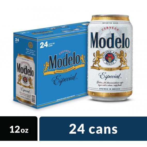 Modelo Especial Mexican Import Beer, 24 pk 12 fl oz Cans, 4.4% ABV