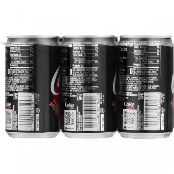 Coca-Cola Zero Sugar Soda, 7.5 Fl. Oz., 6 Count, 5 image
