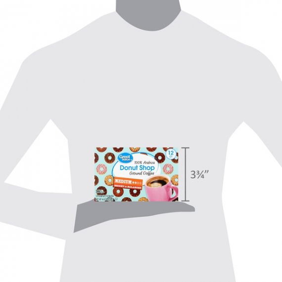 Great Value 100% Arabica Donut Shop Coffee Pods, Medium Roast, 12 Count, 5 image