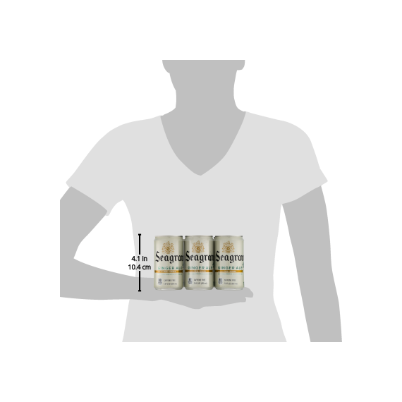 Seagram's Caffeine-Free Ginger Ale Mini-Cans Soda, 7.5 Fl. Oz., 6 Count, 2 image