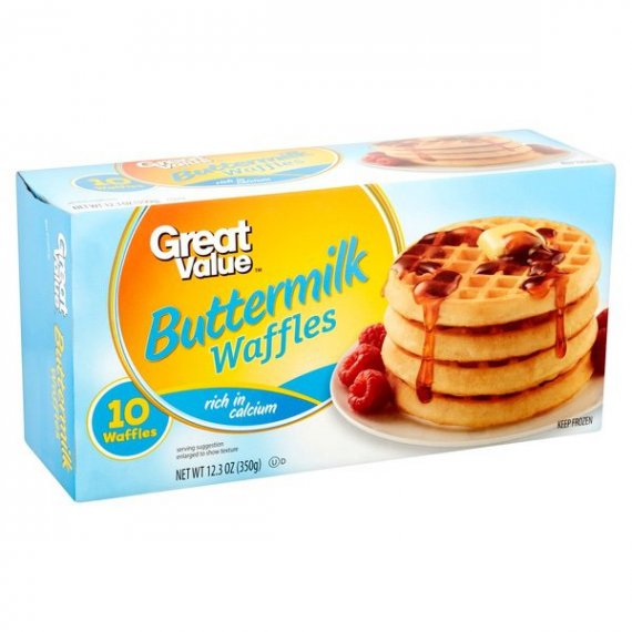 Great Value Buttermilk Waffles, 12.3 oz, 10 count, 2 image