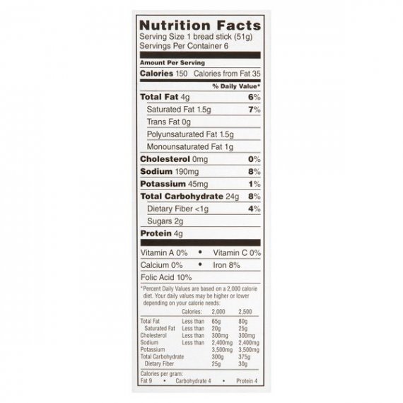 Great Value Garlic Bread Sticks, 10.5 oz, 6 Count, 3 image