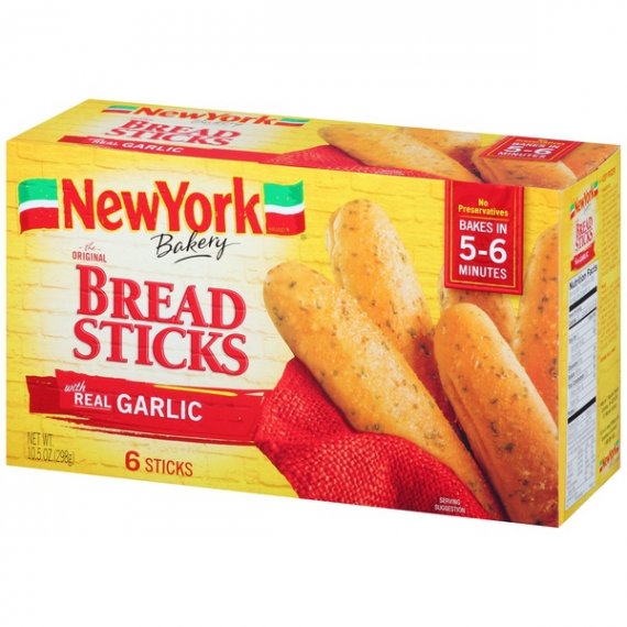 New York Bakery Original Bread Sticks with Real Garlic, 6 sticks, 3 image