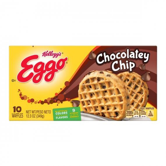 Kellogg's Eggo Chocolatey Chip Waffles Easy Breakfast 12.3 Oz 10 Ct, 2 image