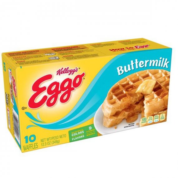 Kellogg’s Eggo Frozen Buttermilk Waffles Easy Breakfast 12.3 Oz 10 Ct