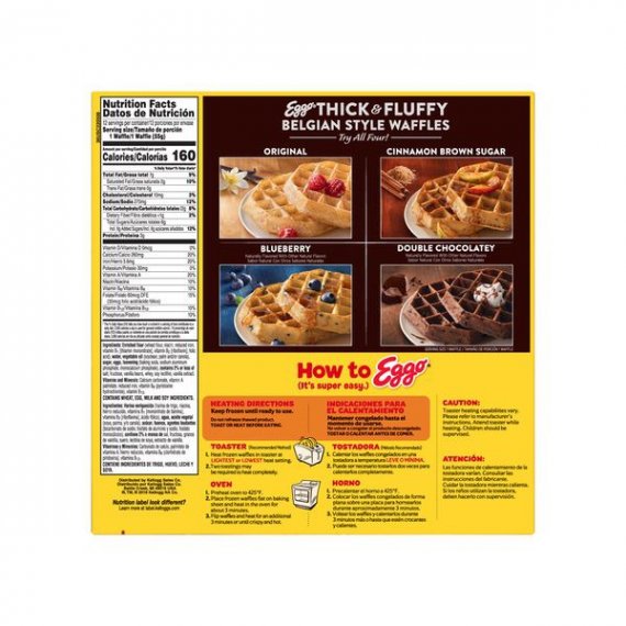 Kellogg's Eggo Thick & Fluffy Original Recipe Waffles Family Pack, 12 Count, 23.2 oz, 4 image
