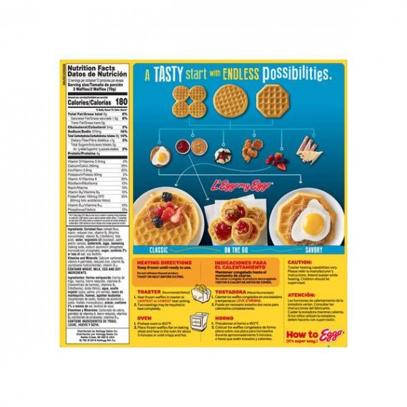 Kellogg's Eggo Frozen Buttermilk Waffles Easy Breakfast 29.6 Oz 24 Ct, 8 image