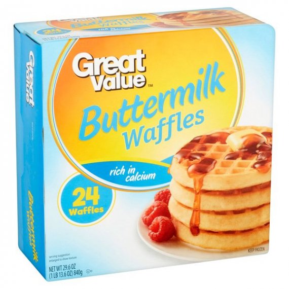 Great Value Buttermilk Waffles, 24 count, 29.6 oz, 2 image
