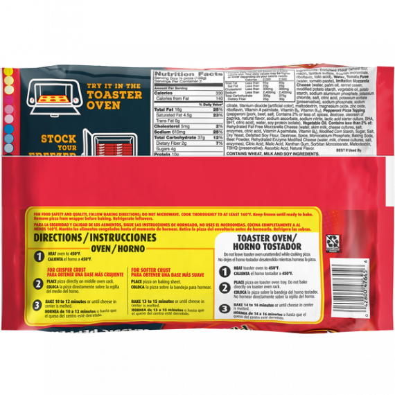 Totino's Classic Pepperoni Party Pizza, 9.8 oz Container, 5 image