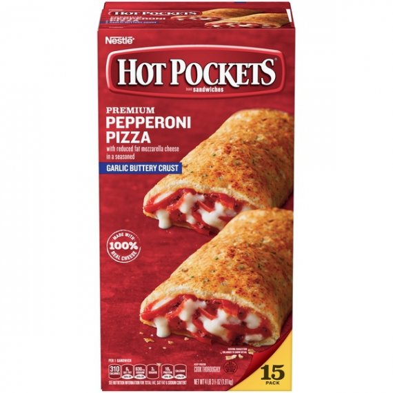 HOT POCKETS Pepperoni Pizza Frozen Sandwiches 15 ct. Box | Frozen Food With Mozzarella Cheese, 9 image