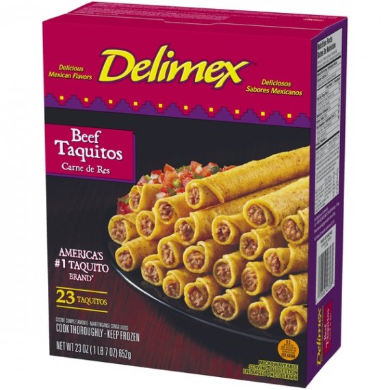 Delimex Beef Corn Taquitos, Frozen Appetizer, 23 ct - 23.0 oz Box, 4 image