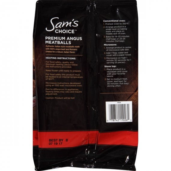 Sam's Choice™ Premium Angus Meatballs 20 oz. Bag, 3 image