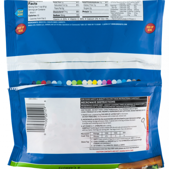 Birds Eye Steamfresh Mixtures Broccoli, Cauliflower & Carrots, 10.8 oz, 4 image