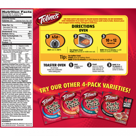 Totino's Pepperoni Party Pizza Pack!, 40.8 oz, 6 image