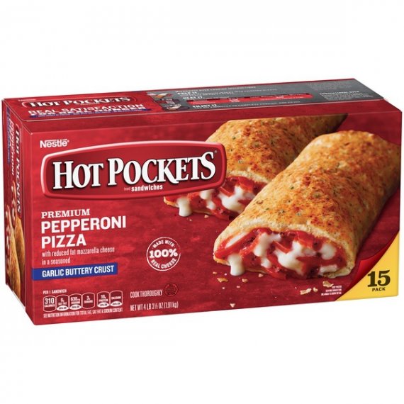 HOT POCKETS Pepperoni Pizza Frozen Sandwiches 15 ct. Box | Frozen Food With Mozzarella Cheese, 15 image