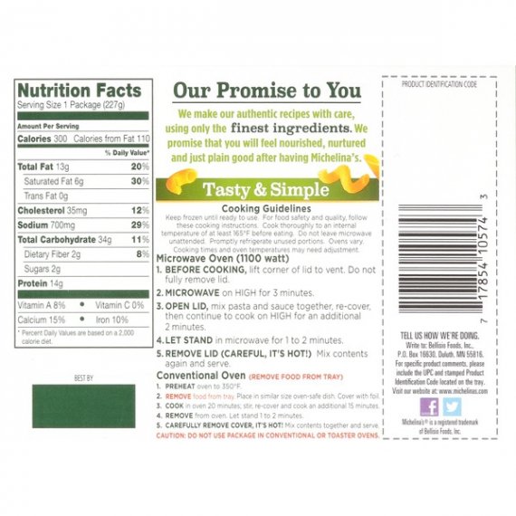 Michelina's Cheeseburger Mac Frozen Entree 8 oz. Tray, 3 image