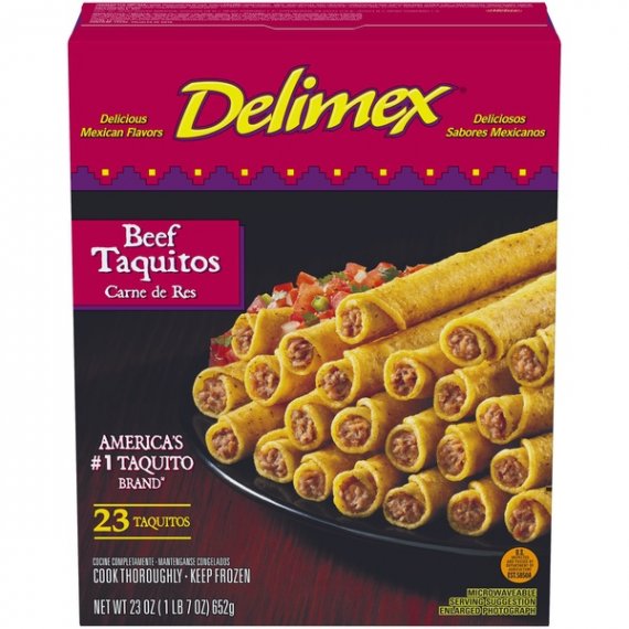 Delimex Beef Corn Taquitos, Frozen Appetizer, 23 ct - 23.0 oz Box, 3 image