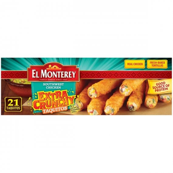 El Monterey® Southwest Chicken Extra Crunchy Taquitos 21 ct Box, 2 image