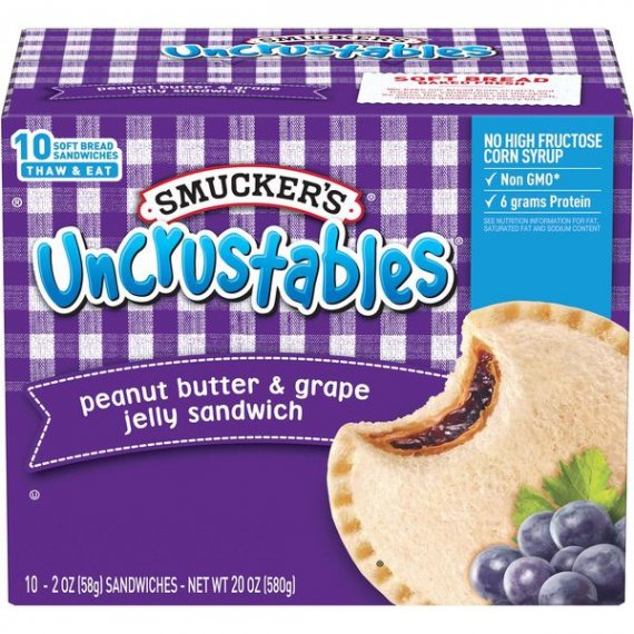 Smucker's Uncrustables Peanut Butter & Grape Jelly Sandwich, 10-Count