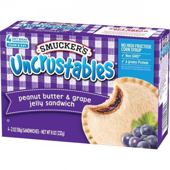 Smucker's Uncrustables Peanut Butter & Grape Jelly Sandwich, 4-Count, 2 image