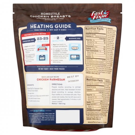 Fast Fixin' Restaurant Style Homestyle Chicken Breasts, 22.75 oz, 3 image