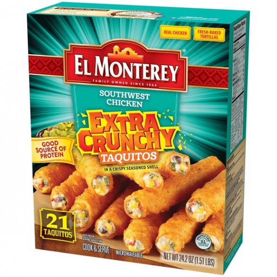 El Monterey® Southwest Chicken Extra Crunchy Taquitos 21 ct Box, 4 image