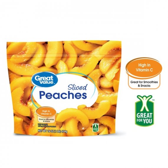 Great Value Frozen Sliced Peaches, 16 oz, 3 image